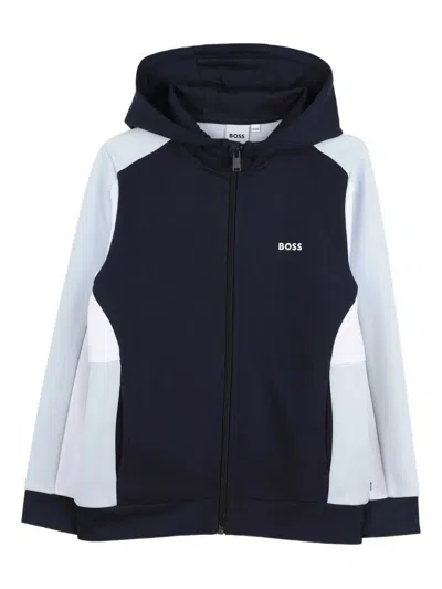 Bosswear Kids' Hooded Colour-block Jacket In Multi