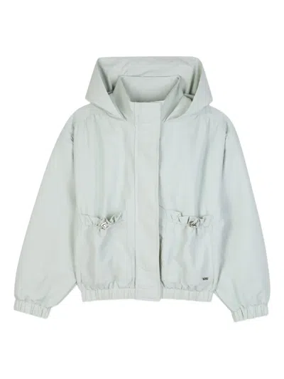 Bosswear Kids' Hooded Gathered Jacket In Gray