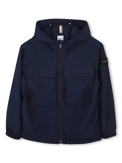 Bosswear Kids' Hooded Jacket In Blue