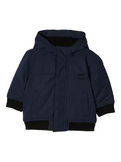 Bosswear Kids' Hooded Patch-pocket Jacket In Blue