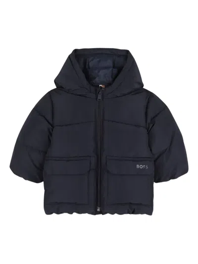 Bosswear Babies' Hooded Puffer Jacket In Black