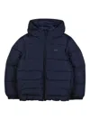 Bosswear Hooded Puffer Jacket In Blue