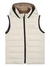 Bosswear Hooded Puffer Vest In Neutral