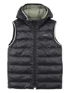 Bosswear Hooded Puffer Vest In Black