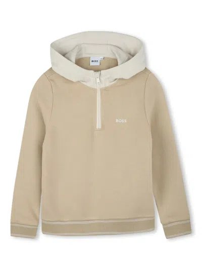 Bosswear Kids' Hooded Sweatshirt In Neutrals