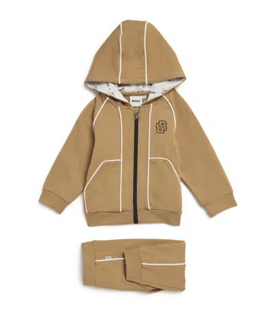 Bosswear Kids' Hoodie And Sweatpants Set In White