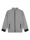 Bosswear Houndstooth-pattern Zip-up Sweatshirt In Black