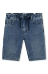 Bosswear Logo-embossed Denim Shorts In Z03-double Stone