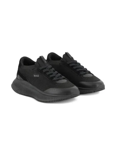 Bosswear Kids' Lace-up Panelled Sneakers In Multi