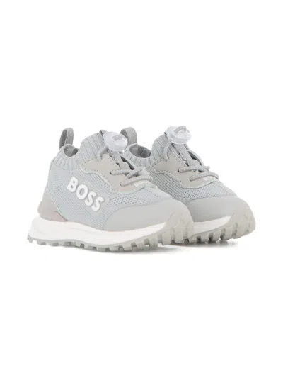 Bosswear Babies' Lace-up Sneakers In Gray