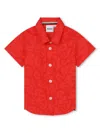 Bosswear Leaf-print Cotton Shirt In Red
