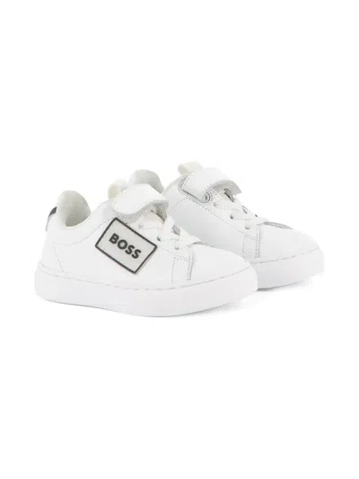 Bosswear Babies' Leather Sneakers In White