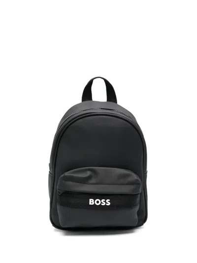 Bosswear Kids' Logo-appliqué Backpack In Black