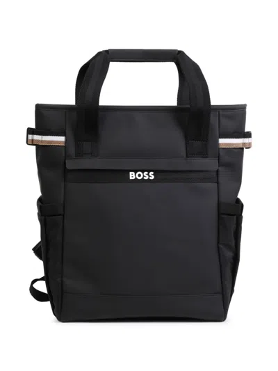 Bosswear Logo-appliqué Changing Backpack In Black