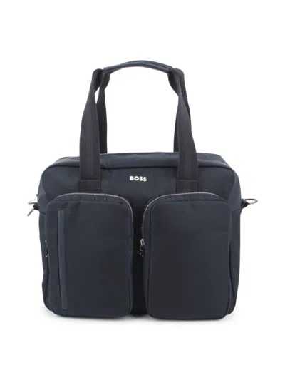Bosswear Logo-appliqué Changing Bag In Blue