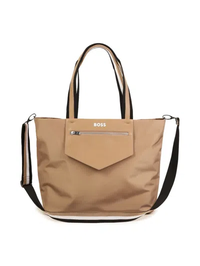 Bosswear Logo-appliqué Changing Bag In Brown
