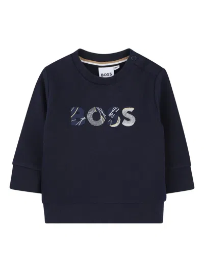 Bosswear Babies' Logo-appliqué Sweatshirt In Blue