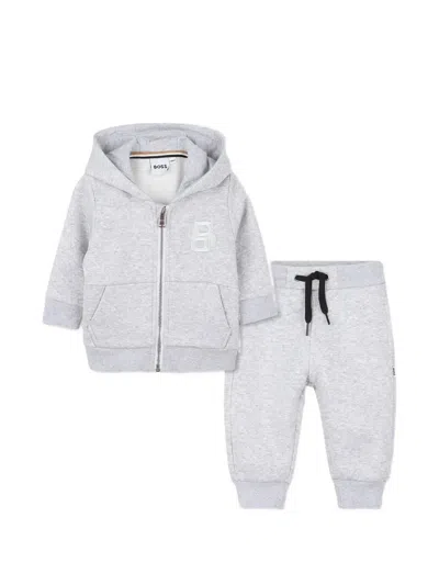 Bosswear Kids' Logo Appliqué Tracksuit In Gray