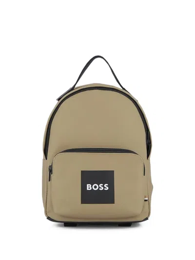 Bosswear Kids' Logo Backpack In Brown