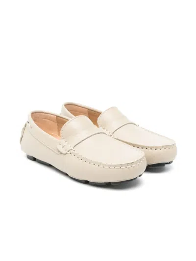 Bosswear Kids' Logo-debossed Loafers In Neutrals