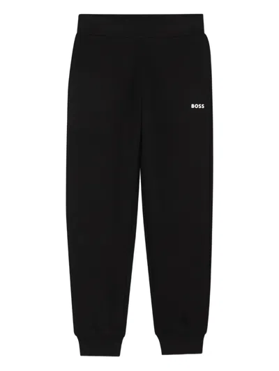 Bosswear Kids' Logo-detail Tracksuit Bottoms In Black