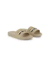 Bosswear Logo-embossed Slides In Neutrals