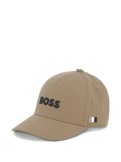 Bosswear Kids' Logo-embroidered Baseball Cap In Brown