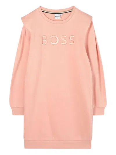 Bosswear Kids' Logo-embroidered Dress In Pink