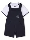 Bosswear Logo-embroidered Dungaree Set In Blue