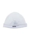 Bosswear Logo-embroidered Jersey Beanie In Blue