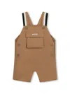 Bosswear Logo-embroidered Short Dungarees In Brown