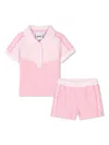 Bosswear Logo-embroidered Short Set In Pink