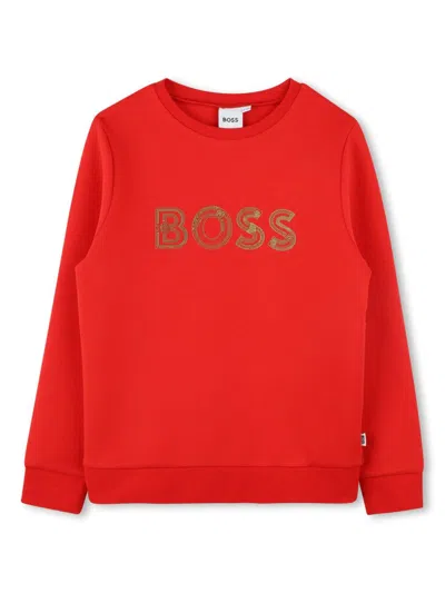 Bosswear Logo-embroidered Sweatshirt In 991 Bright Red