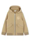 Bosswear Logo-embroidered Zip-up Hoodie In Neutrals