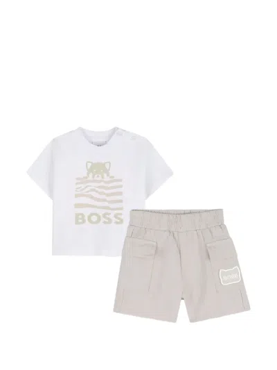 Bosswear Kids' Logo Graphic Shorts Set In Multi