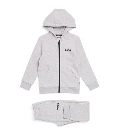 Bosswear Boss Kidswear Logo Hoodie And Sweatpants Set (4-16 Years) In Grey