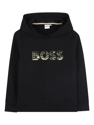 Bosswear Kids' Logo Hoodie In Black