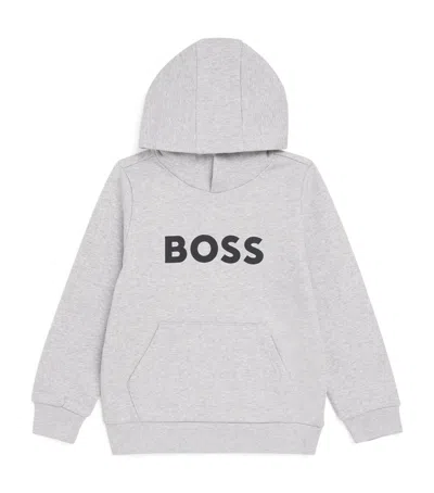 Bosswear Kids' Logo Hoodie In Gray