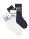 Bosswear Logo-jacquard Socks (pack Of Two) In Blue