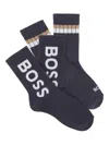 Bosswear Logo-motif Socks (pack Of Two) In Blue