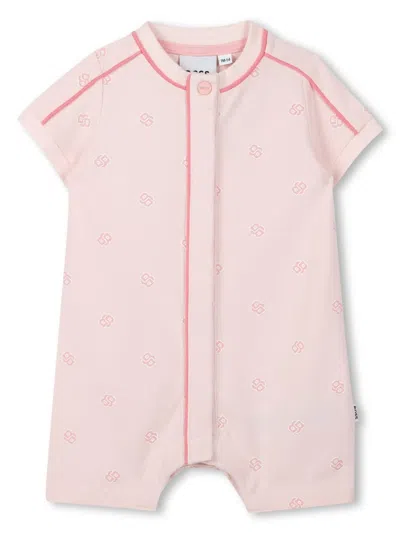 Bosswear Babies' Logo Pajamas In Pink