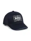 Bosswear Logo-patch Baseball Cap In Blue
