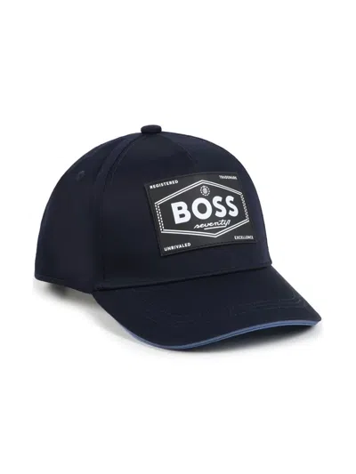 Bosswear Kids' Logo-patch Baseball Cap In Blue