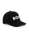 Bosswear Logo-patch Cotton Baseball Cap In Black