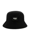 Bosswear Logo-patch Cotton Bucket Hat In Black