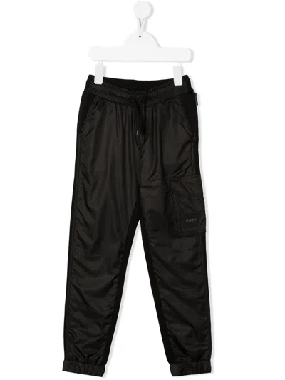 Bosswear Kids' Logo-patch Drawstring Track Pants In Black