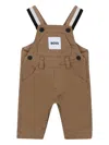 Bosswear Logo-patch Dungarees In Brown