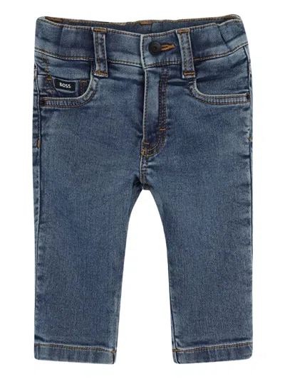 Bosswear Babies' Logo-patch Jeans In Blue