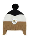 Bosswear Logo-patch Knitted Beanie In Neutrals