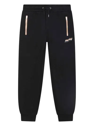 Bosswear Kids' Logo-patch Track Pants In Black